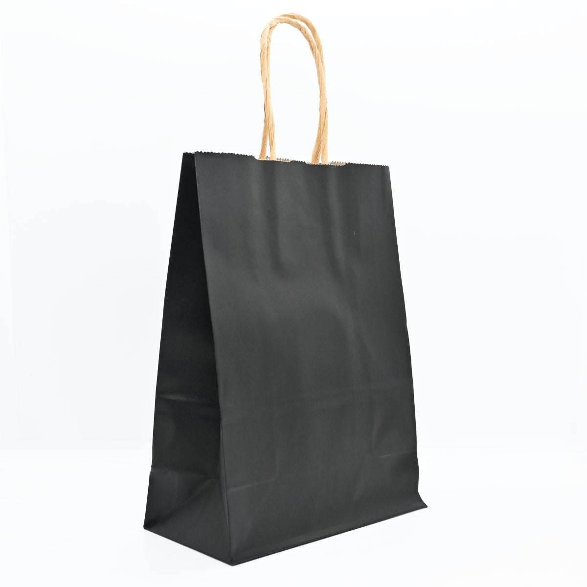 12 Bolsas Colores Kraft 16x21x8cm Boutique Cumpleaños con Asa Color: Negro