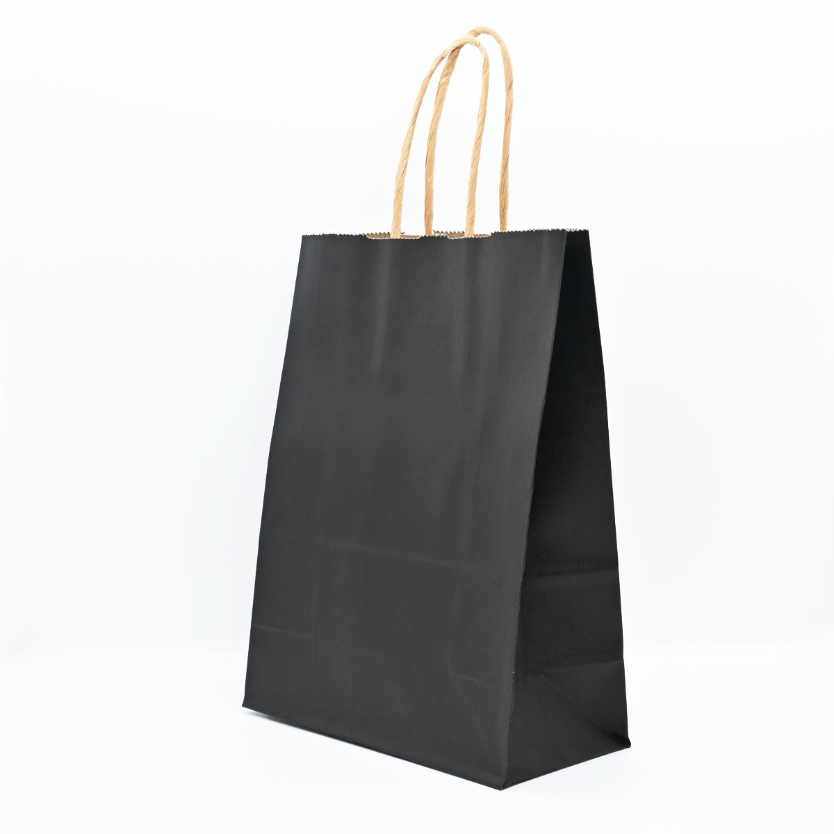 12 Bolsas Colores Kraft 16x21x8cm Boutique Cumpleaños con Asa Color: Negro