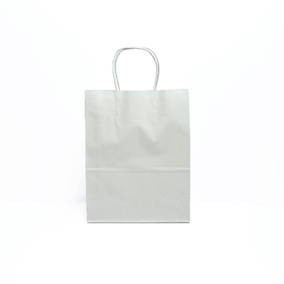 12 Bolsas Colores Kraft 21x27x11 cm Boutique Cumpleaños Color: Blanco