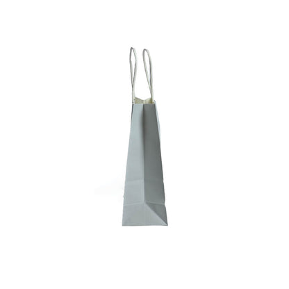 12 Bolsas Colores Kraft 21x27x11 cm Boutique Cumpleaños Color: Gris
