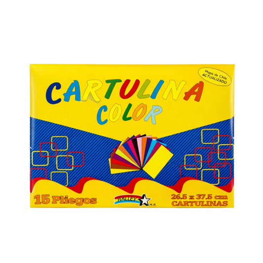 Block de cartulina de colores Halley 15 pliegos