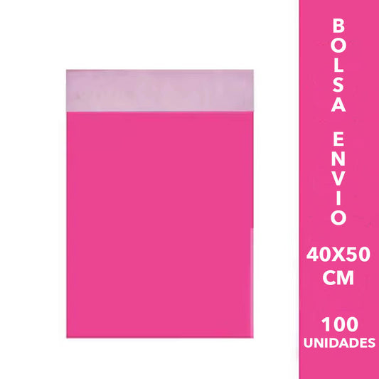 Bolsas Courier Envíos 40x50cm Rosadas – Pack 100 unidades