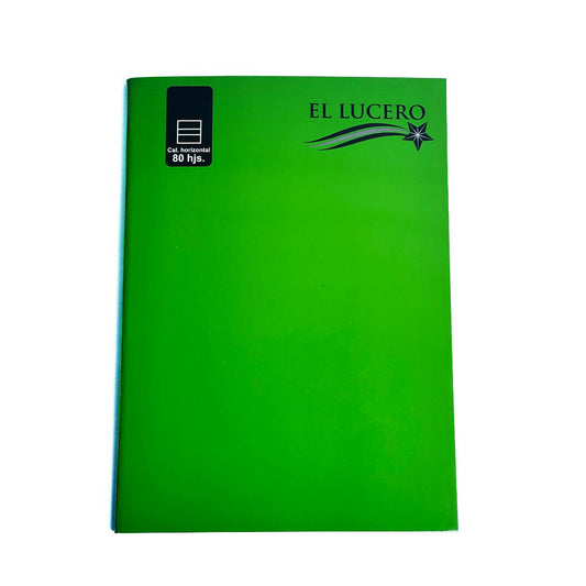 Cuaderno College LUCERO Caligrafía Horizontal 80 Hojas