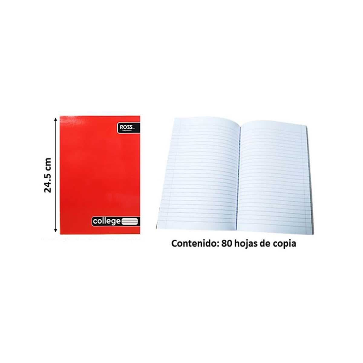 Cuaderno College ROSS Composición 80 Hojas