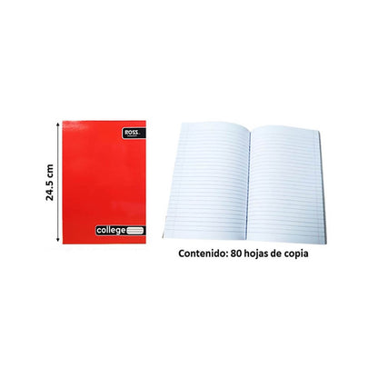 Cuaderno College ROSS Composición 80 Hojas