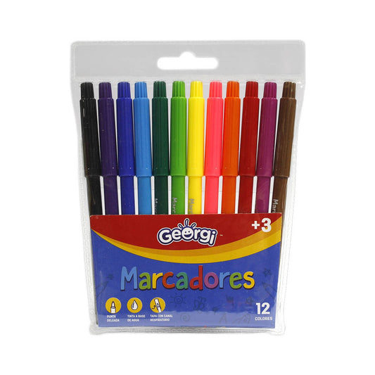 Estuche 12 Marcadores Georgi Artel Lapices Scripto