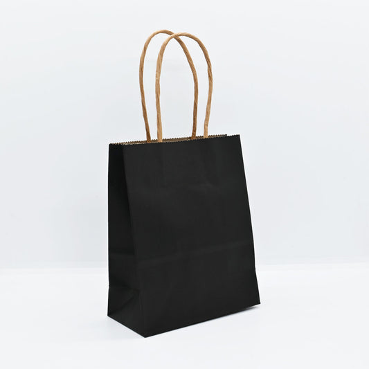 12 Bolsas de Papel Kraft 12x15x6cm con Manilla – Boutique y Cumpleaños