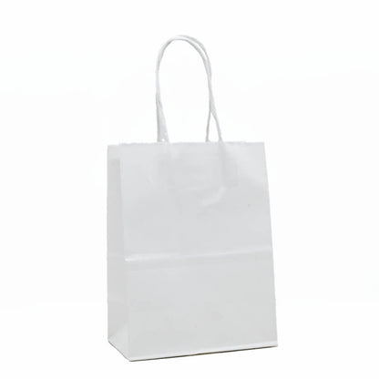 12 Bolsas de Papel Kraft 26x33x12cm con Manilla – Boutique y Cumpleaños