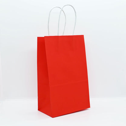 12 Bolsas de Papel Kraft 13x21x8cm con Manilla – Boutique y Cumpleaños