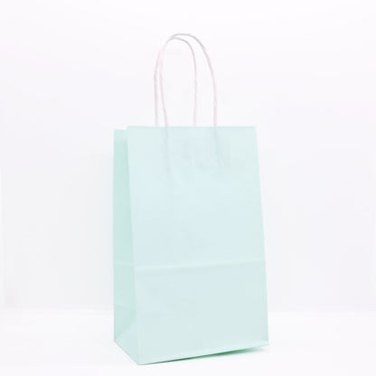 12 Bolsas de Papel Kraft 12x15x6cm con Manilla – Boutique y Cumpleaños