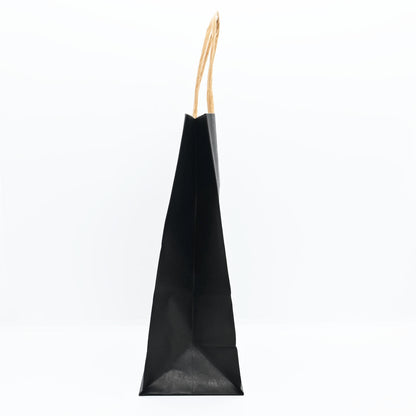 12 Bolsas Colores Kraft 31x42x11.5cm Boutique Cumpleaños Color: Negro