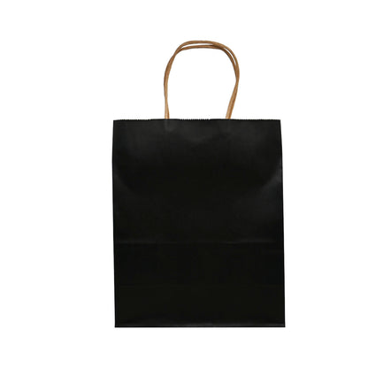 12 Bolsas Colores Kraft 21x27x11 cm Boutique Cumpleaños Color: Negro