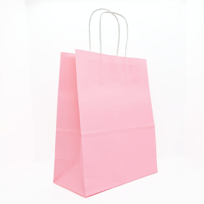 12 Bolsas de Papel Kraft 26x33x12cm con Manilla – Boutique y Cumpleaños