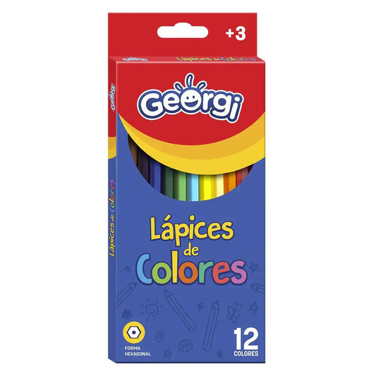 Lápices De Colores 12 unidades Largos Georgi
