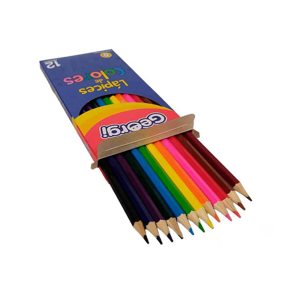 Lápices De Colores 12 unidades Largos Georgi