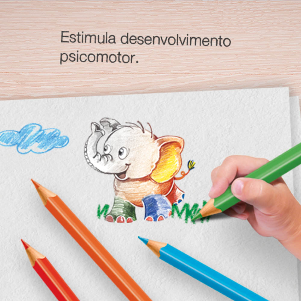 Lápices De Colores Eco Jumbo x12 + 2 Grafitos Faber Castell