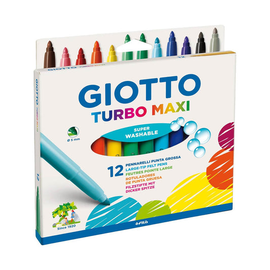 Marcadores Giotto Jumbo Turbo Maxi 12 Colores