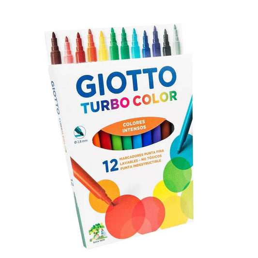 Plumones de Colores 2.8 mm GIOTTO Turbo Color 12 Colores