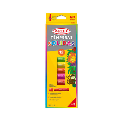 Témpera Sólida 12 Colores Artel