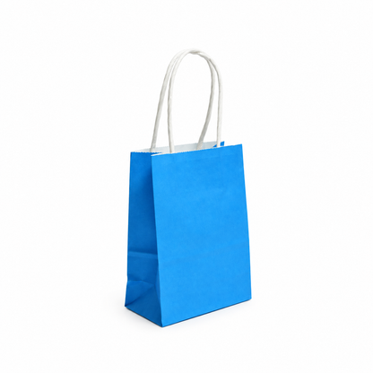 12 Bolsas de Papel Kraft 12x15x6cm con Manilla – Boutique y Cumpleaños