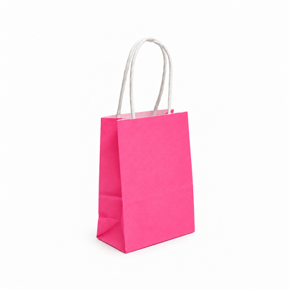 12 Bolsas de Papel Kraft 12x15x6cm con Manilla – Boutique y Cumpleaños