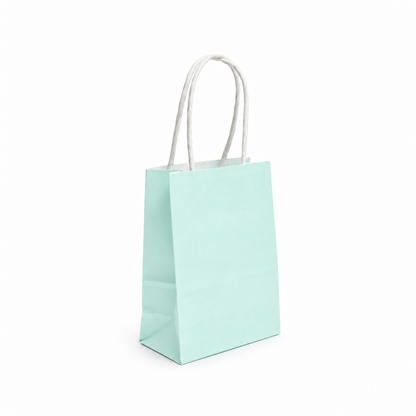12 Bolsas de Papel Kraft 12x15x6cm con Manilla – Boutique y Cumpleaños