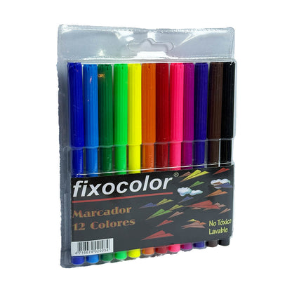 Marcadores Lápices Scripto 12 Colores Fixocolor