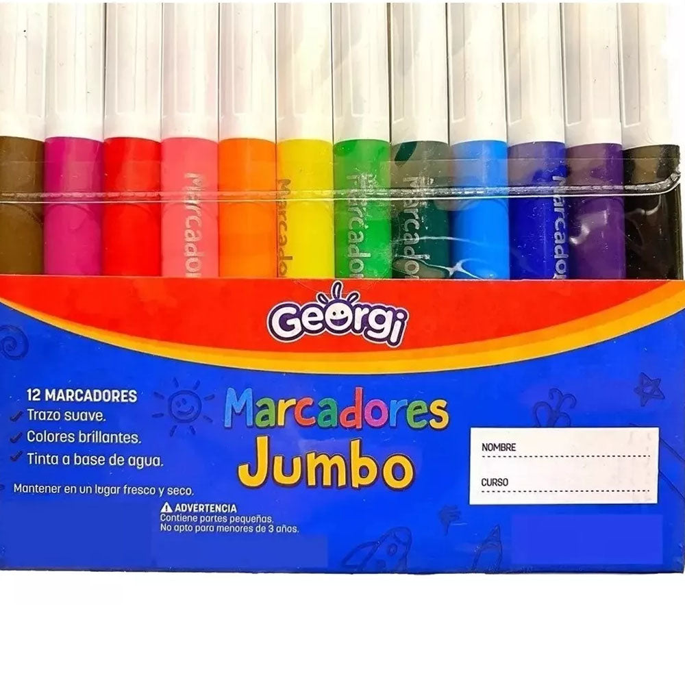 Marcadores Jumbo Georgi 12 unidades