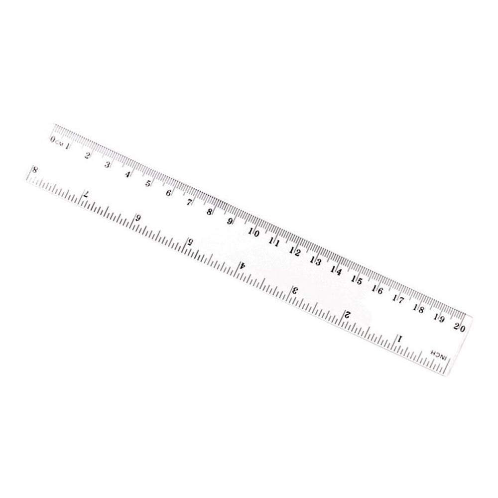 Regla 20cm Transparente Sin Marca