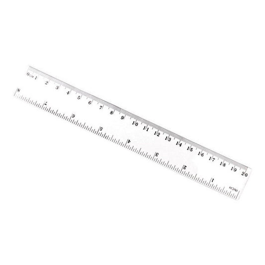 Regla 20cm Transparente Sin Marca